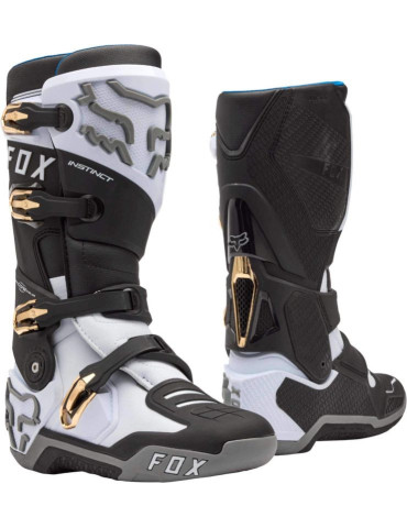 Bottes Moto Cross Fox Instinct Compétition Blanc/Noir/Gris | Achat en Ligne