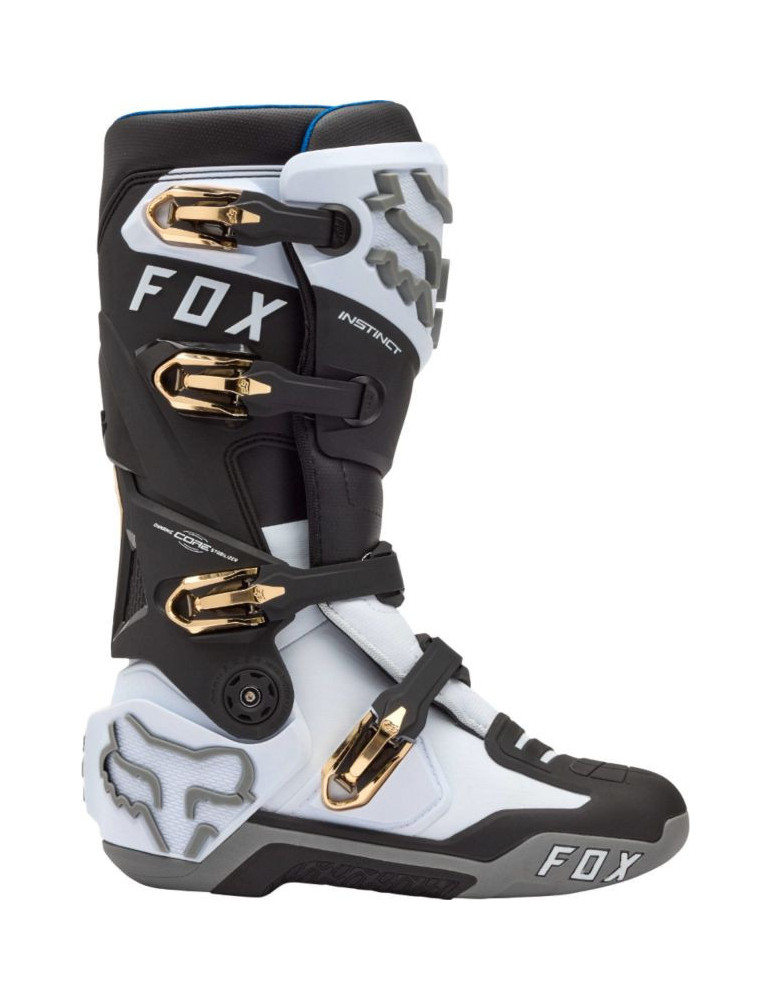 Fox Instinct Pro Motocross Motorradstiefel – Weiß/Schwarz/Grau | Online kaufen