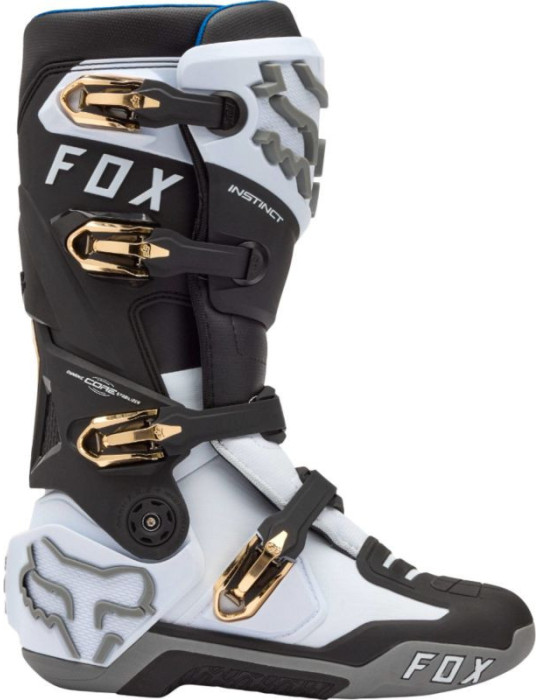 Botas de Moto Cross Fox Instinct Competición Blanco/Negro/Gris | Offroad MX