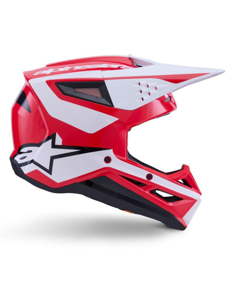 Alpinestars S-M3 Heat Motocross/Enduro Helm – Rot Weiß Schwarz | Online kaufen