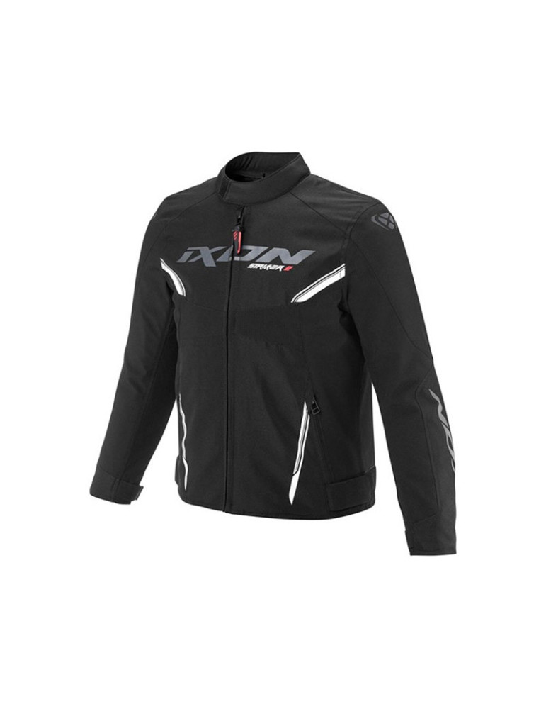 Blouson Moto Enfant Ixon Striker 2 Kid Imperméable Noir/Blanc | Achat en Ligne
