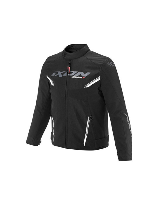 Blouson Moto Enfant Ixon Striker 2 Kid Imperméable Noir/Blanc | Achat en Ligne
