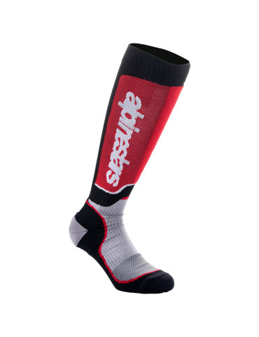 Alpinestars MX Plus Motocross/Enduro Socken – Schwarz/Grau/Rot | Online Kaufen