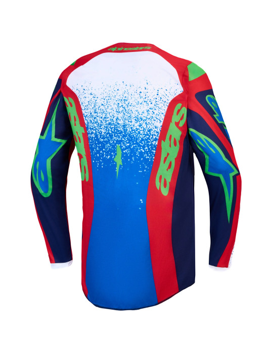 Alpinestars Fluid Drag Motocross & Enduro Jersey - Navy/Red | Buy Online