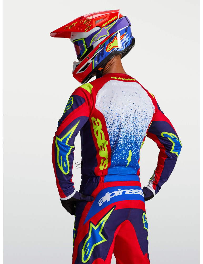 Alpinestars Fluid Drag Motocross & Enduro Jersey - Navy/Red | Buy Online