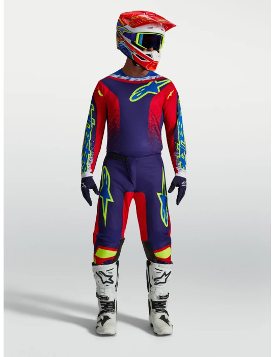Alpinestars Fluid Drag Motocross/Enduro Hose – Dunkelblau/Rot | Online kaufen
