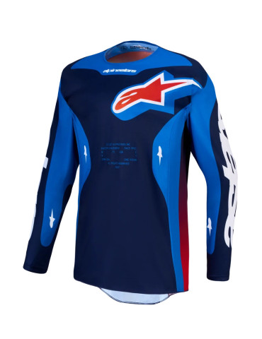 Camiseta Moto Cross Enduro Alpinestars Racer Hunt Azul/Rojo | Compra Online