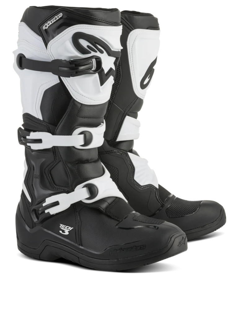 Stivali Moto Cross Enduro Alpinestars Tech 3 Nero/Bianco | Protezioni MX/Enduro