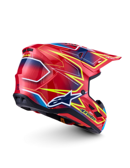 Alpinestars S-M7 Cast Helmet – Red/Yellow/Blue | Full Face MX Enduro