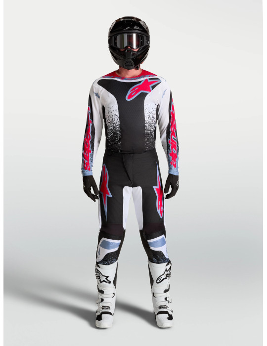 Camiseta Moto Cross Enduro Alpinestars Fluid Drag Blanco/Azul/Rojo | Comprar Online
