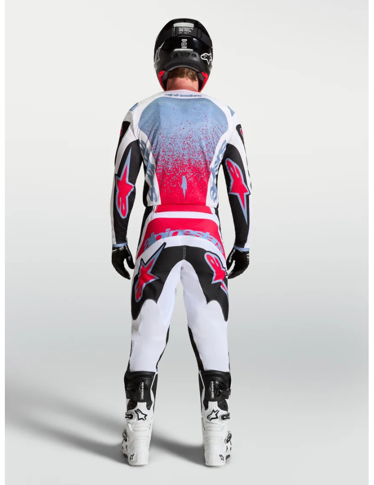 Pantaloni Moto Cross/Enduro Alpinestars Fluid Drag Bianco Blu Rosso | Offerta Online