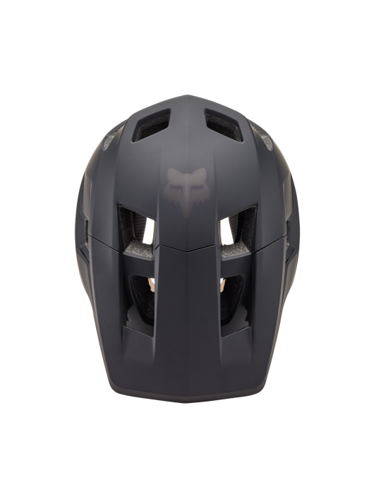 Fox Dropframe Matte Black MTB Helmet - back view
