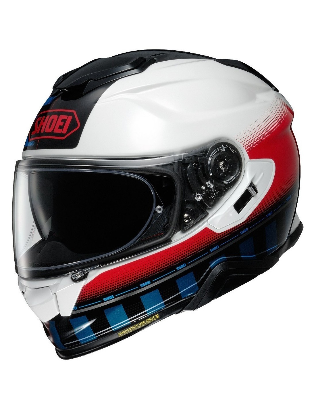 CASCO SHOEI GT-AIR 2 TESSERACT TC10 Piano taglie SML M Colore ROSSO BLU