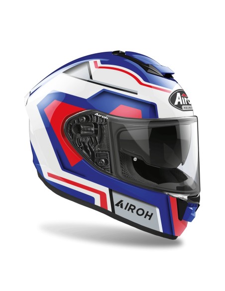 CASCO AIROH ST 501 SQUARE AZUL ROJO BRILLO