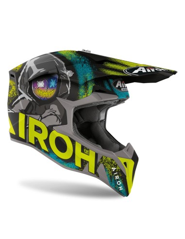 CASCO AIROH WRAAP ALIEN GIALLO