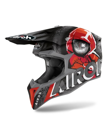 CASCO AIROH WRAAP ALIEN ROSSO