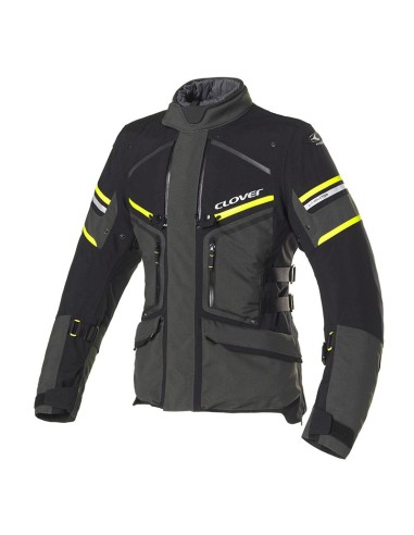 CHAQUETA MUJER TRÉBOL LAMINADOR 2 WP NEGRO AMARILLO