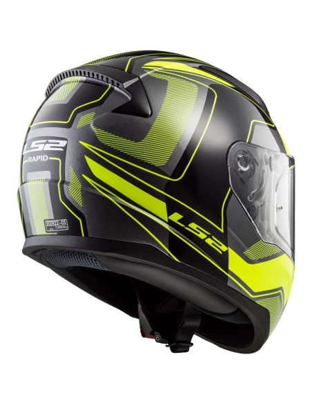 LS2 HELMET FF353 RAPID PLAYER YELLOW BLACK
