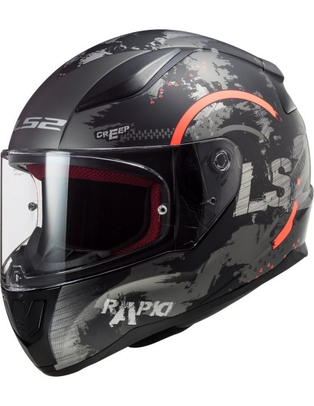 LS2 CASCO FF353 RAPID CIRCLE MATT TITANIIUM ORANGE