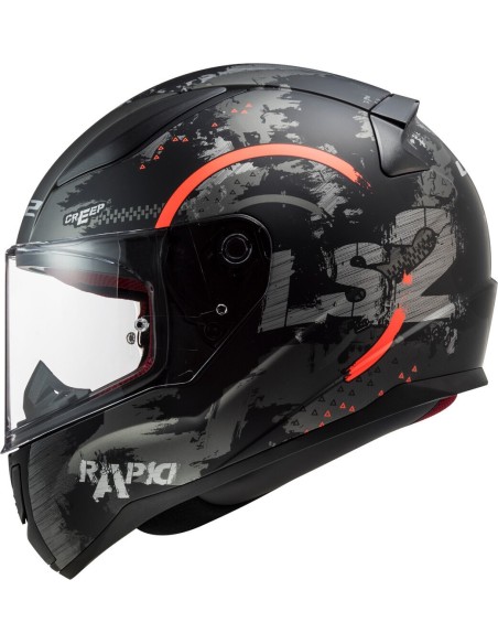 CASCO LS2 FF353 RAPID CIRCLE MATT TITANIIUM ORANGE