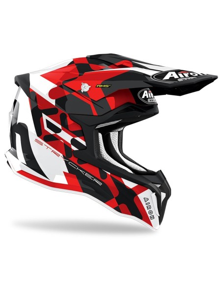 CASCO AIROH STRYCKER XXX RED GLOSS