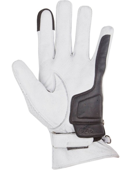 HELSTONS EAGLE AIR LEATHER GLOVES WHITE