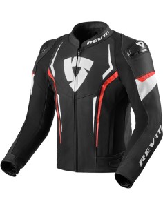 REV'IT GLIDE LEDERJACKE SCHWARZ ROT