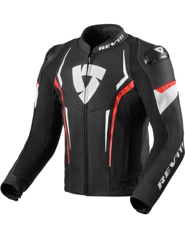 REV'IT GLIDE LEATHER JACKET NEGRO ROJO