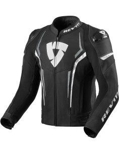 REV'IT GLIDE SCHWARZ WEISSE LEDERJACKE