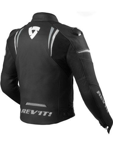 GIACCA PELLE REV'IT GLIDE NERO BIANCO