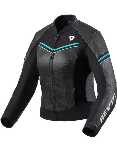 DAMES REVIT MEDIAN NOIR TURQUOISE VESTE