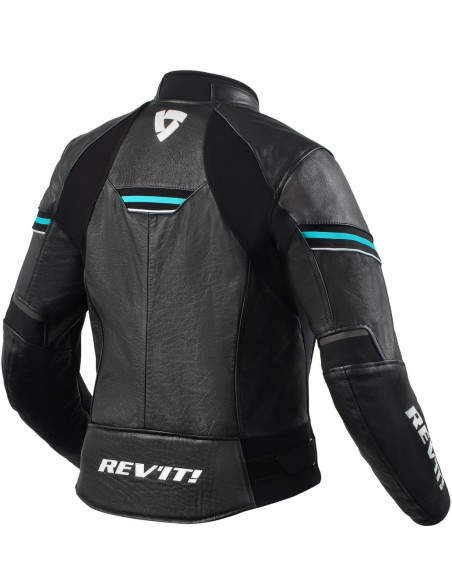 CHAQUETA NEGRA TURQUESA REVIT DE MUJER