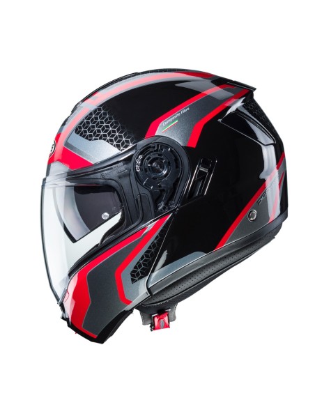 CABERG LEVO SONAR CASQUE NOIR ROUGE ANTHRACITE