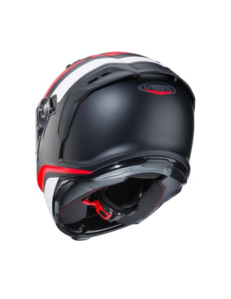 CABERG AVALON BLAST BLACK WHITE RED HELMET