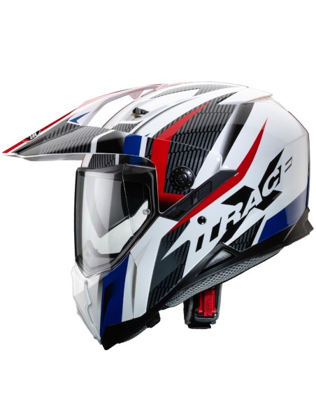 CASCO CABERG XTRACE SAVANA BIANCO ROSSO BLU Piano taglie SML S Colore BI RO  BLU