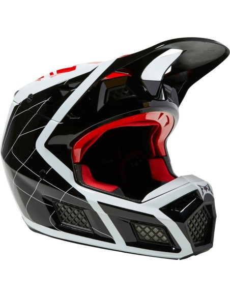 FOX V3 RS CELZ HELM ROT SCHWARZ WEISS