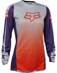 MAILLOT FOX 180 LEED NARANJA FLUORESCENTE PARA MUJER