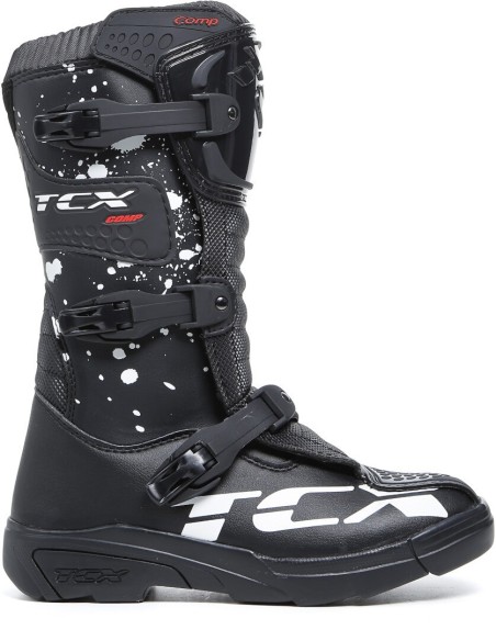 TCX COMP KID BLACK BLACK WHITE BABY BOOTS