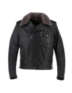 HELSTONS PERCO CHAQUETA DE CUERO NEGRO