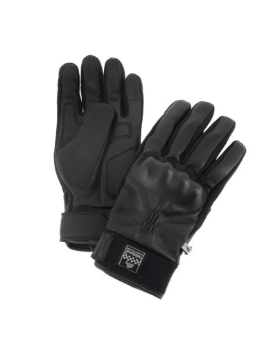 HELSTONS JUSTIN HIVER GUANTES DE CUERO NEGRO