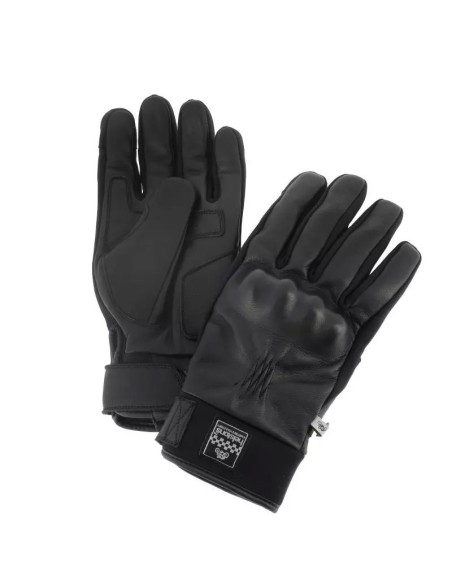 HELSTONS JUSTIN HIVER GANTS EN CUIR NOIR