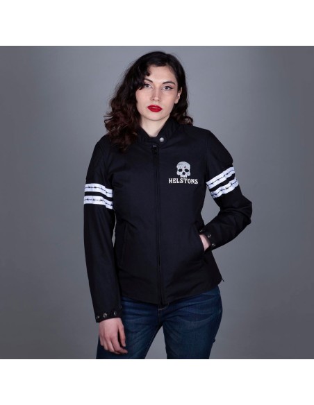 HELSTONS TARGA NOIR BLANC VESTE POUR FEMMES