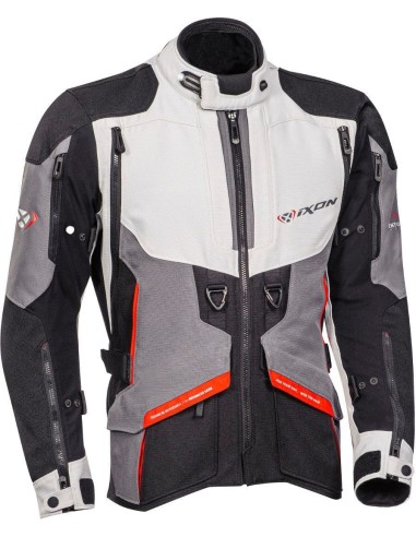 CHAQUETA IXON RAGNAR NEGRO GRIS ROJO
