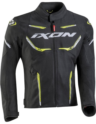 IXON STRIKER JACKET BLACK WHITE YELLOW FLUO