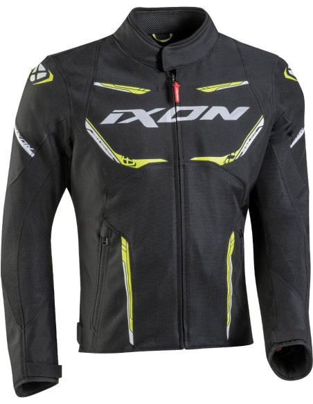 IXON STRIKER JACKET NOIR BLANC JAUNE FLUO
