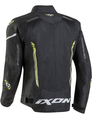 CHAQUETA IXON STRIKER NEGRO BLANCO FLUO AMARILLO
