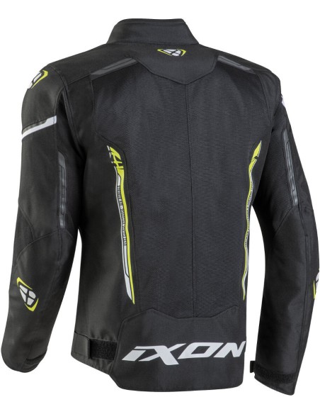 IXON STRIKER JACKET NOIR BLANC JAUNE FLUO