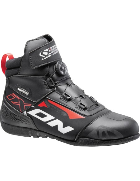 IXON RANKER WP SHOES BLACK WHITE RED