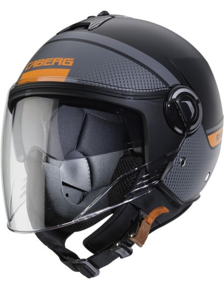 CABERG RIVIERA V4 ELITE NE ORANGE GRI HELM