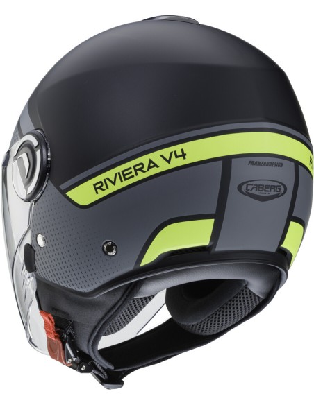 CASCO CABERG RIVIERA V4 ELITE NE GRI AMARILLO